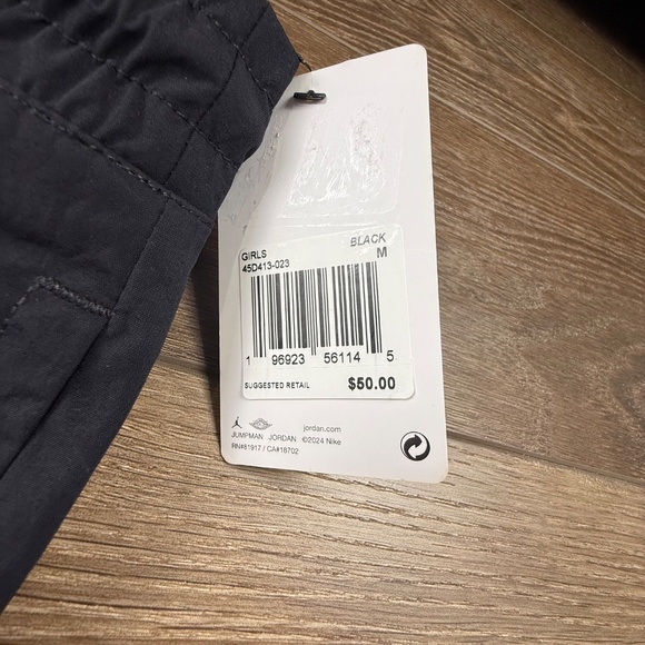 Jordan Big Kids Girls Double Cargo Woven Pants Size M NWT Back to School Black - Picture 4 of 15